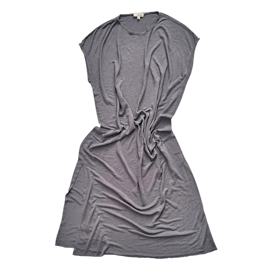 Wilfred Free Midi Sleeveless T Shirt Jersey Sheath Dress Size M Side Hem Slits